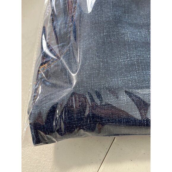 GAP Denim Straight Leg Jeans Mens 34x34 Blue Dark Wash Cotton Blend Work Ranch - Picture 6 of 6